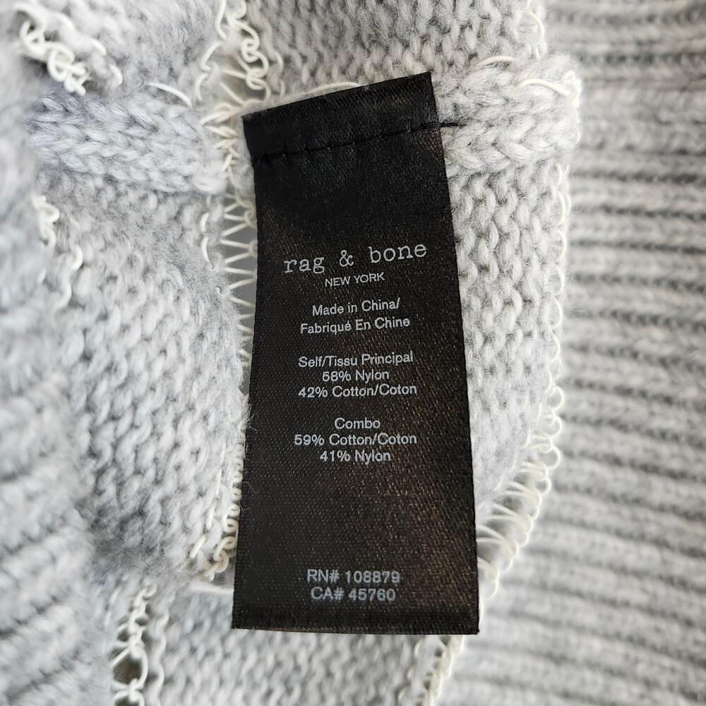 Rag & Bone Gray Striped Open-Knit Penn Sweater in Sz XXS - Picture 4 of 4